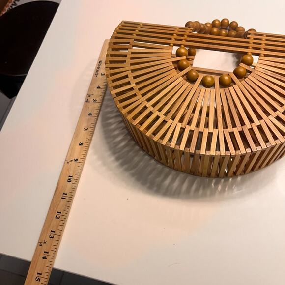 NEW Bamboo Top Handle Bag Resort Vacation - Picture 6 of 8